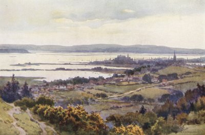 Poole Harbour ze Wzgórza Konstytucyjnego (kolor lito) autorstwa Ernest William Haslehust