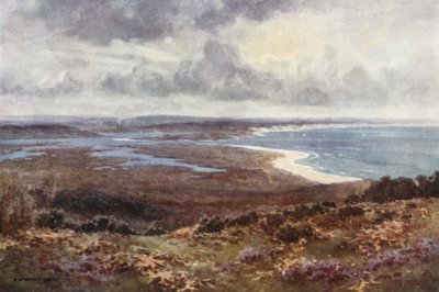 Poole Harbour ze Studland (kolor lito) autorstwa Ernest William Haslehust