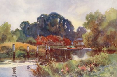 Tamiza: Pangbourne (kolorowa litografia) autorstwa Ernest William Haslehust