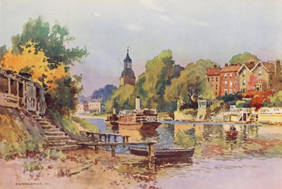 Tamiza: Sunbury (kolorowa litografia) autorstwa Ernest William Haslehust