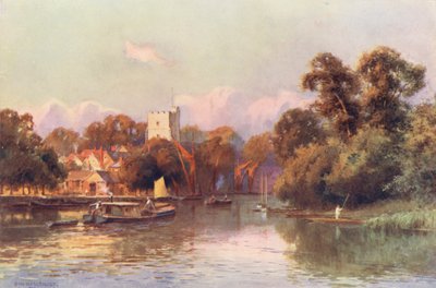 Tamiza: Twickenham (kolorowa litografia) autorstwa Ernest William Haslehust