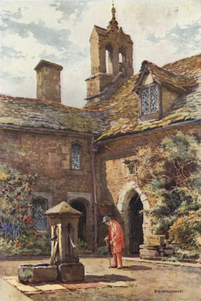 Szpital Coningsby lub Red Coat (kolor lito) autorstwa Ernest William Haslehust