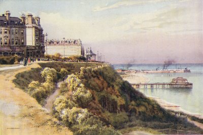 The Leas, Folkestone (kolor lito) autorstwa Ernest William Haslehust