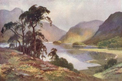 Thirlmere i Helvellyn (kolor lito) autorstwa Ernest William Haslehust