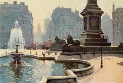 Trafalgar Square (kolor lito) autorstwa Ernest William Haslehust