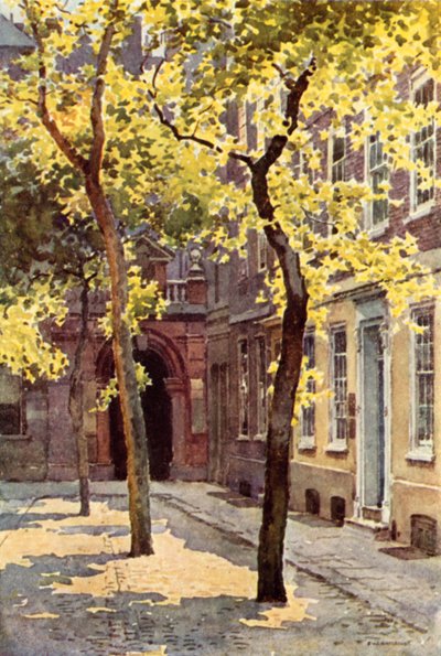 Miejsce w szafie, Blackfriars (kolor lito) autorstwa Ernest William Haslehust