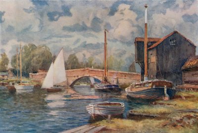 Wroxham Bridge (kolor lito) autorstwa Ernest William Haslehust