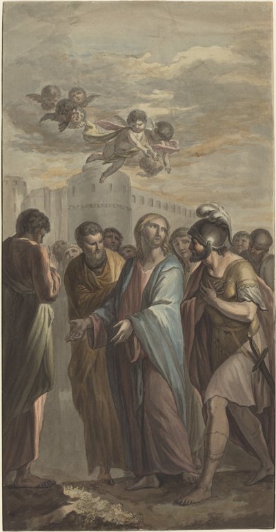 Chrystus z apostołami i rzymskim żołnierzem autorstwa Ernest Zacharias Platner
