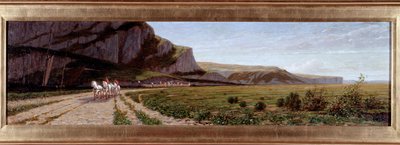 Przekraczanie kanału Crinan, Szkocja Obraz Ernesto Bertea (1836-1904) autorstwa Ernesto Bertea