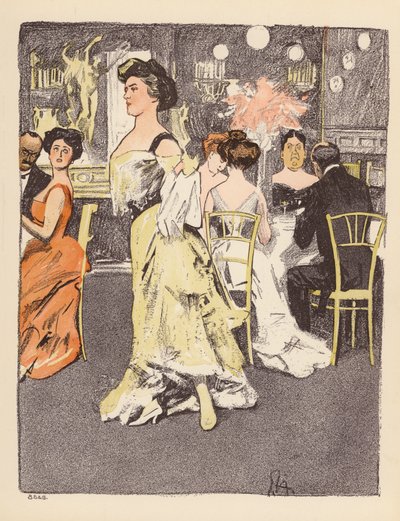 Ilustracja dla Berliner Balle von Rideamus (kolorowa litografia) autorstwa Ernst (after) Heilemann