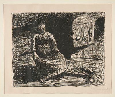 Kobieta przy ognisku autorstwa Ernst Barlach