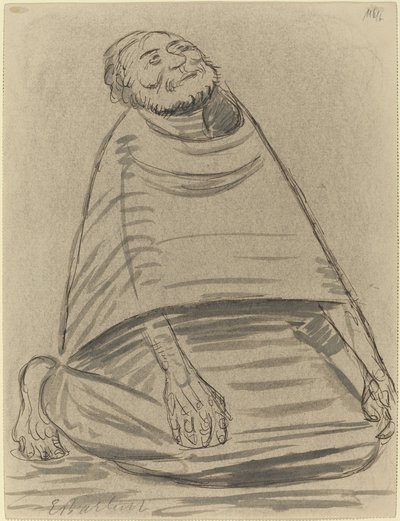 Mężczyzna klęczy autorstwa Ernst Barlach