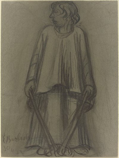 Stojąca figurka z wygaszonymi pochodniami, 1922. autorstwa Ernst Barlach