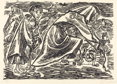 Łapacz psów, 1919. autorstwa Ernst Barlach