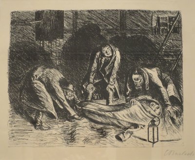 "Biedny kuzyn", autor: Ernst Barlach, ok. 1917, Muzeum Sztuki w Honolulu, 13150 autorstwa Ernst Barlach