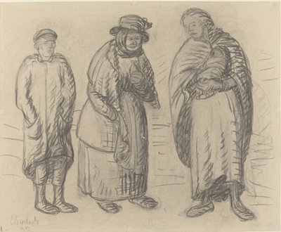 Trzy postacie, 1913. autorstwa Ernst Barlach