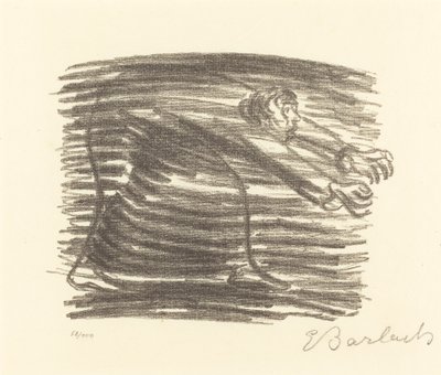 Spacer w cieniu, 1922. autorstwa Ernst Barlach