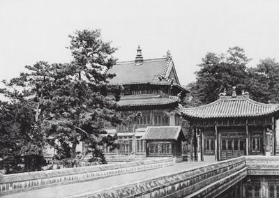 Jehol, Hingkung, Chihli, w klasztorze lamajskim Hingkung (zdjęcie czarno-białe) autorstwa Ernst Boerschmann