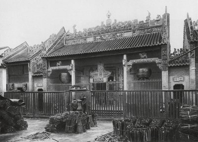Pinglofu, Kuangsi, miasto Pinglo nad rzeką Kuei, Klub Kantoński (zdjęcie czarno-białe) autorstwa Ernst Boerschmann