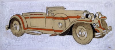 Ilustracja przedstawiająca Delage z 1924 r. z nadwoziem autorstwa Letourneur et Marchand autorstwa Ernst Deutsch Dryden