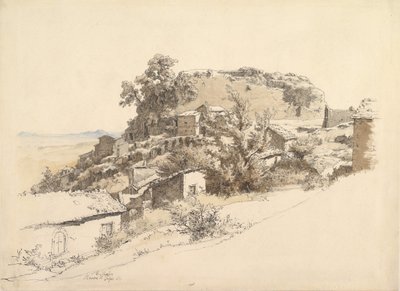 Krajobraz rzymski w pobliżu Rocca di Papa, 1866. autorstwa Ernst Furchtegott Mohn