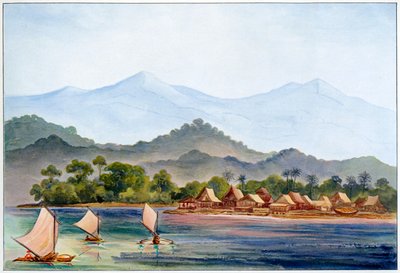 Wieś, Sumatra, Indonezja, 1906 autorstwa Ernst Haeckel