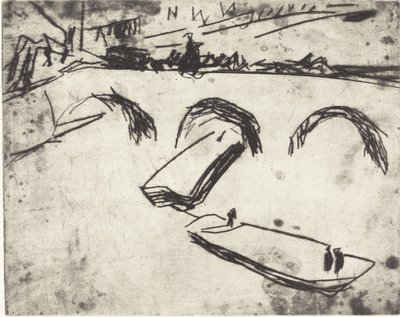 Most na Nabrzeżu Księcia Koronnego Brucke am Kronprinzen Ufer, 1909. autorstwa Ernst Ludwig Kirchner
