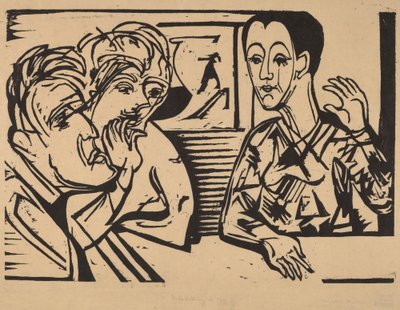 Rozmowa, 1929. autorstwa Ernst Ludwig Kirchner