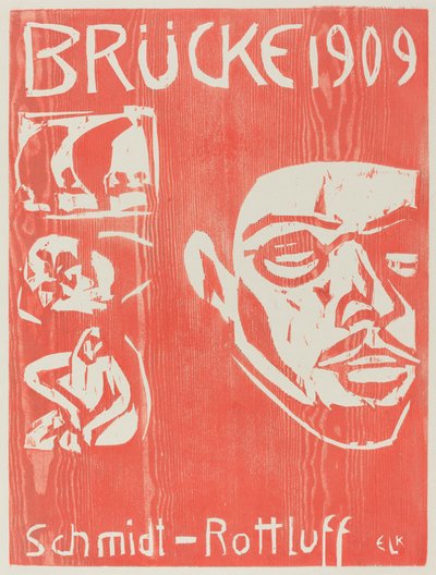 Okładka IV Rocznika Grupy Artystów Brucke, 1909. autorstwa Ernst Ludwig Kirchner