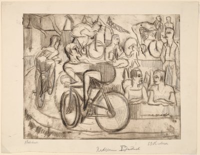 Wyścig rowerowy, 1926. autorstwa Ernst Ludwig Kirchner