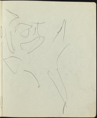 Strona tancerzy i performerów ze szkicownika, c. 1911. autorstwa Ernst Ludwig Kirchner