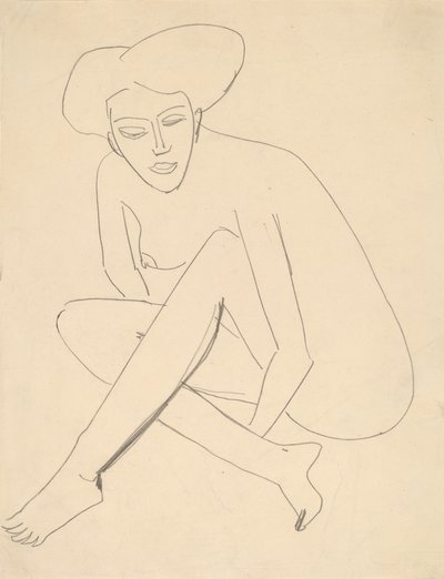 Siedzący Dodo, 1910. autorstwa Ernst Ludwig Kirchner