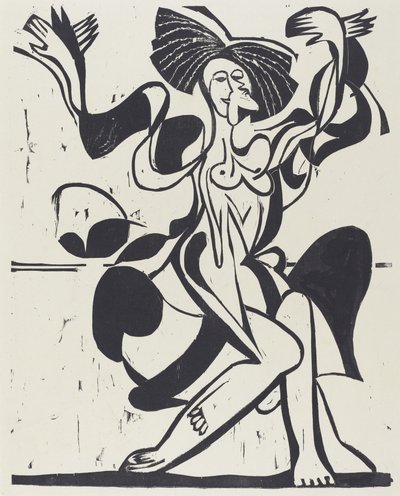 Taniec Mary Wigman, 1933. autorstwa Ernst Ludwig Kirchner