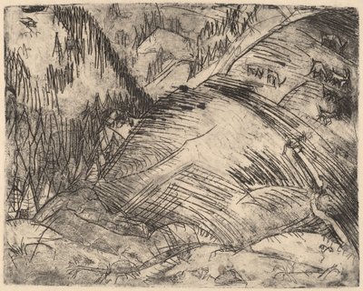 Stok górski z kozami, 1920. autorstwa Ernst Ludwig Kirchner