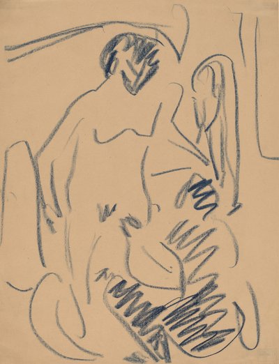 Akt na plaży, 1910. autorstwa Ernst Ludwig Kirchner
