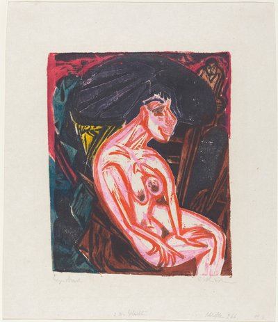 Cudowna historia Petera Schlemihla: Ukochana Petera Schlemihla..., 1915. autorstwa Ernst Ludwig Kirchner