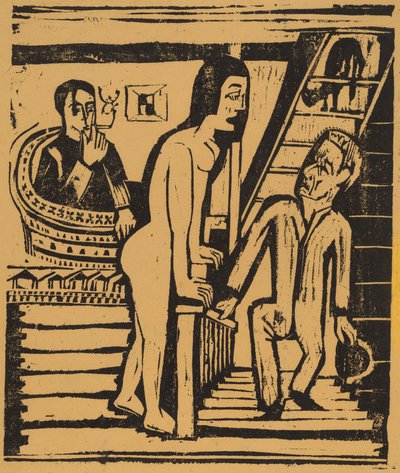 Wizyta, 1923. autorstwa Ernst Ludwig Kirchner