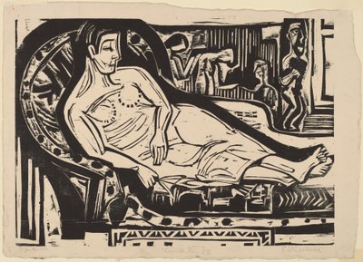 Kobieta leżąca na sofie, 1926. autorstwa Ernst Ludwig Kirchner