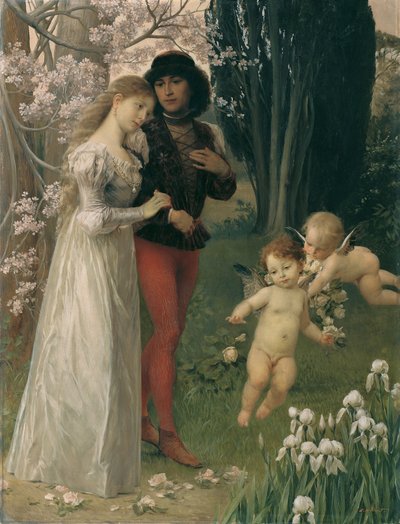 Francesca z Rimini i Paolo autorstwa Ernst Klimt