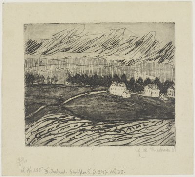Pola i domy w Rudawach autorstwa Ernst Ludwig Kirchner