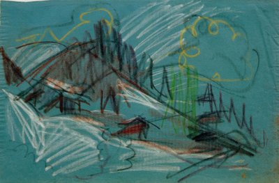 Alp w świetle księżyca autorstwa Ernst Ludwig Kirchner