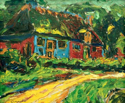 Stary dom na Fehmarn autorstwa Ernst Ludwig Kirchner