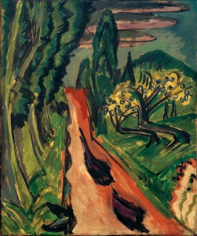 Autostrada w Taunus autorstwa Ernst Ludwig Kirchner
