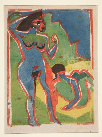 Kąpiące się kobiety - Moritzburg autorstwa Ernst Ludwig Kirchner