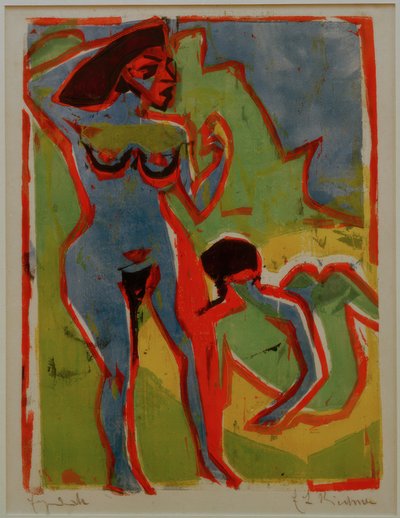 Kąpiące się kobiety w Moritzburgu autorstwa Ernst Ludwig Kirchner
