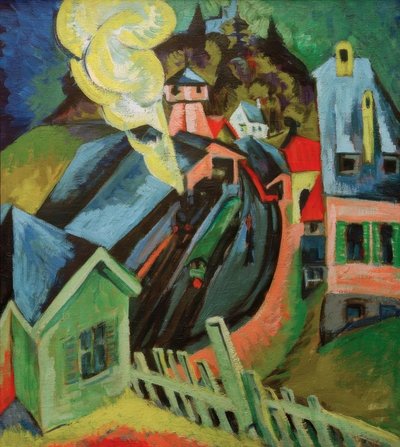Dworzec kolejowy Königstein autorstwa Ernst Ludwig Kirchner