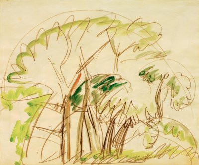 Gaj drzew na Fehmarn autorstwa Ernst Ludwig Kirchner