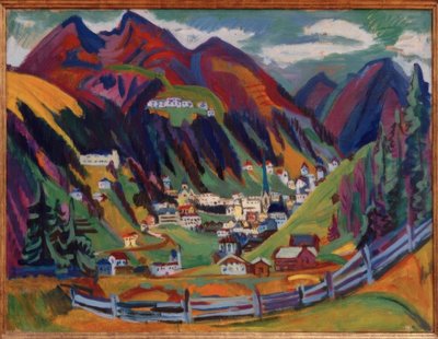 Widok na Davos autorstwa Ernst Ludwig Kirchner