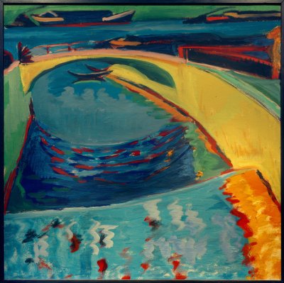 Most u ujścia Prießnitz autorstwa Ernst Ludwig Kirchner
