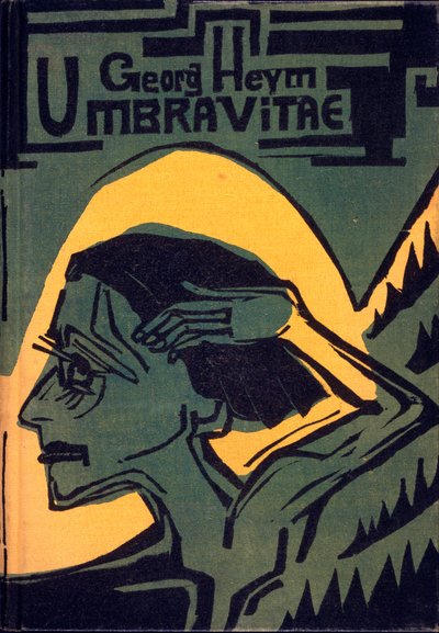 Okładka „Umbra Vitae” Georga Heyma, wydana w 1924 r. autorstwa Ernst Ludwig Kirchner